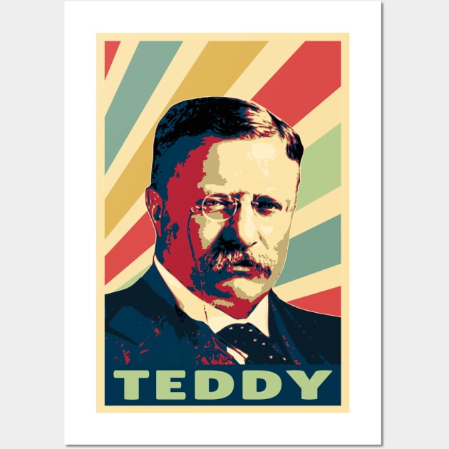 Teddy Roosevelt Vintage Colors Wall Art by Nerd_art